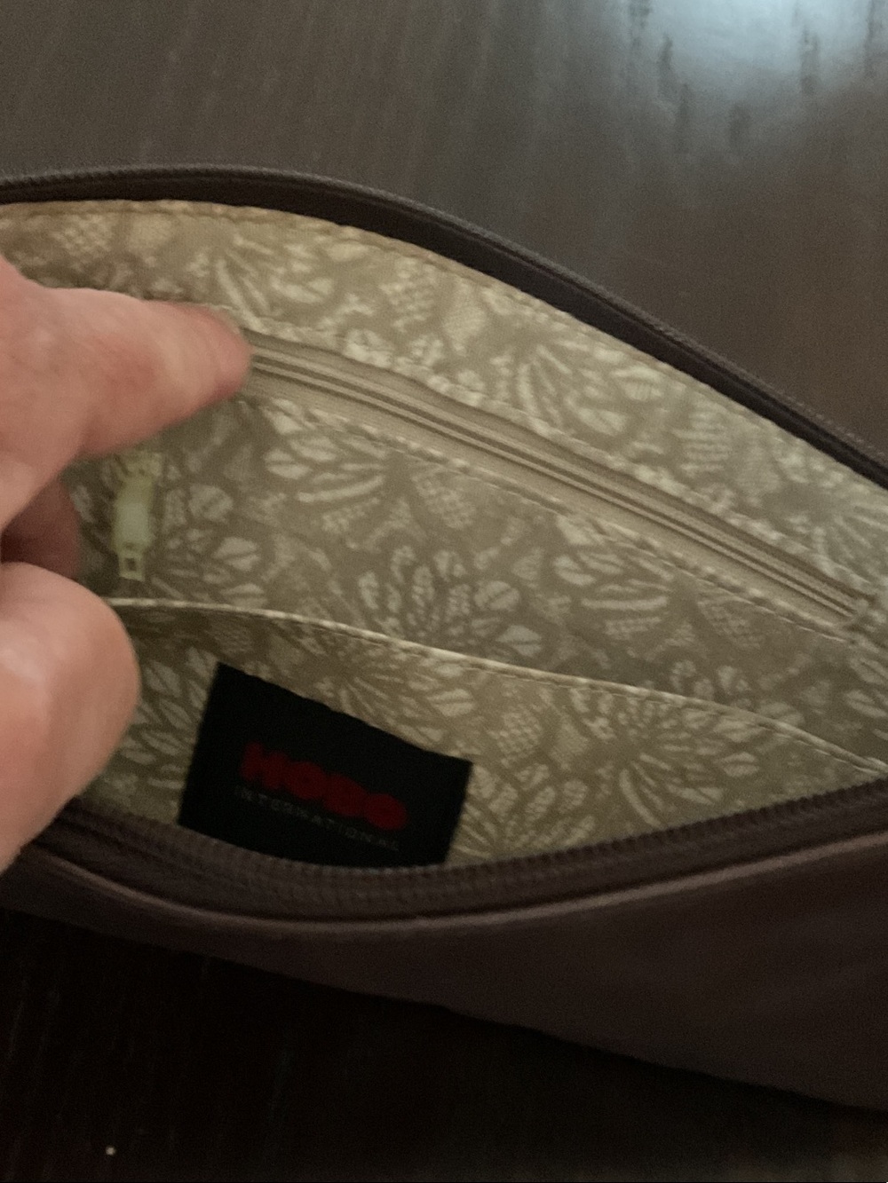 HOBO Dark Brown Leather Wristlet Clutch with Strap - Picture 4 of 5